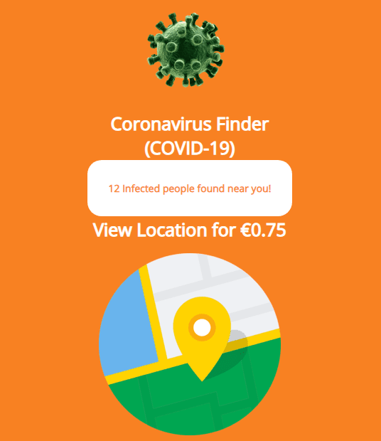 Fake-App Corona-Finder