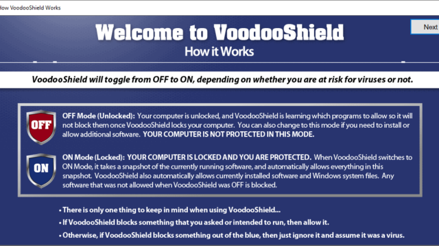 VoodooShield - die Installation - abschließende Tipps 2
